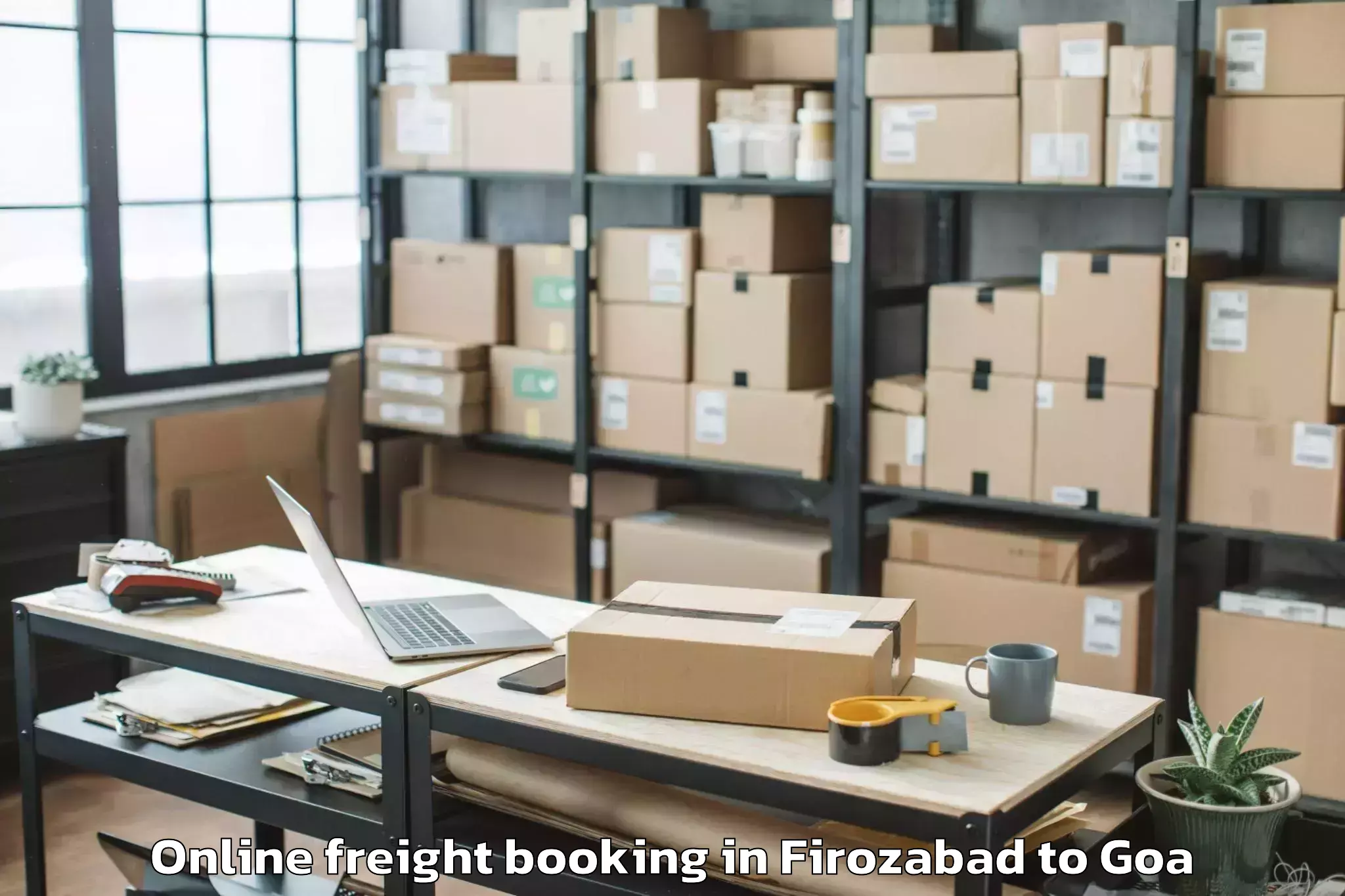 Easy Firozabad to Colovale Online Freight Booking Booking